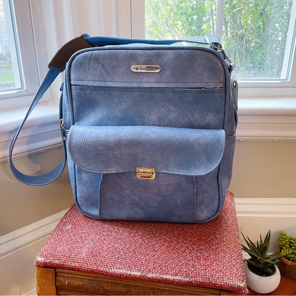 Vintage Carry-On Luggage, Samsonite Sonora Blue